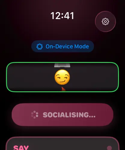 Social Lifeboat App on Watch Simulator